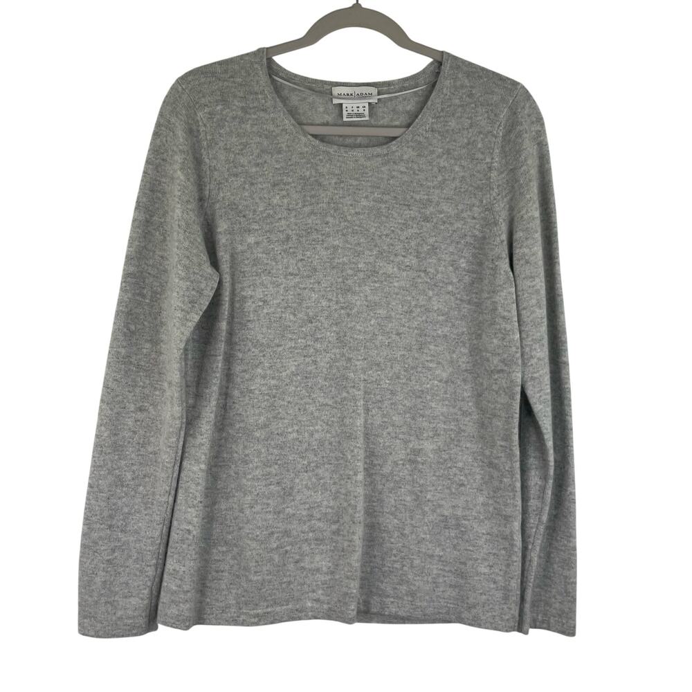 Mark Adam Cashmere Gray Knit Sweater Size 10 100% Cashmere